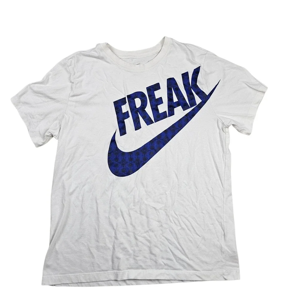 Nike Dri Fit Giannis Basketball Freak Men's‎ Large White Basketball Large Swoosh